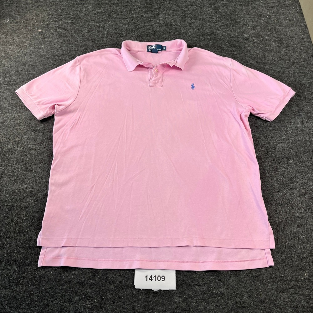 Vintage Polo Ralph Lauren Custom Slim Fit Shirt Mens XL Light Pink Tennis